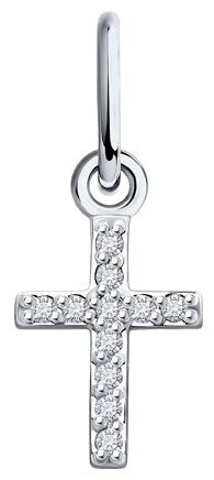 Крестик Diamant 52-230-02206-1 вес 0.28 г золото, бриллиант купить,NaN