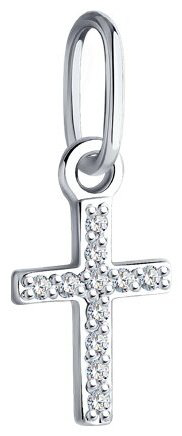 Крестик Diamant 52-230-02206-1 вес 0.28 г золото, бриллиант купить,NaN