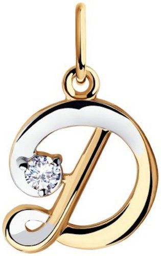 Подвеска Diamant 51-130-00552-1 вес 0.9 г золото, фианит купить,74462