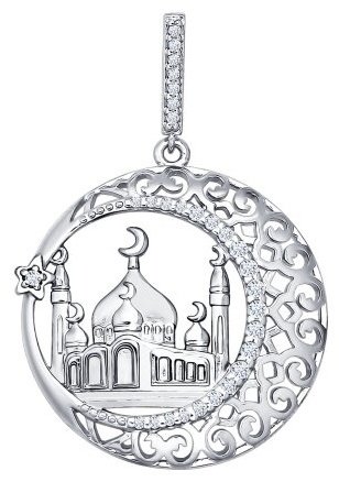 Подвеска SOKOLOV 94031221 вес 3.47 г серебро, фианит