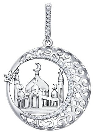 Подвеска SOKOLOV 94031221 вес 3.47 г серебро, фианит