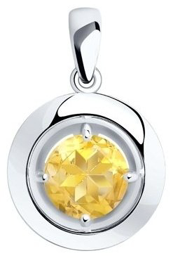 Подвеска Diamant 94-330-00782-3 вес 1.84 г серебро, цитрин купить,NaN