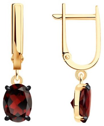 Серьги SOKOLOV 92023167 вес 2.58 г серебро, гранат купить,27700