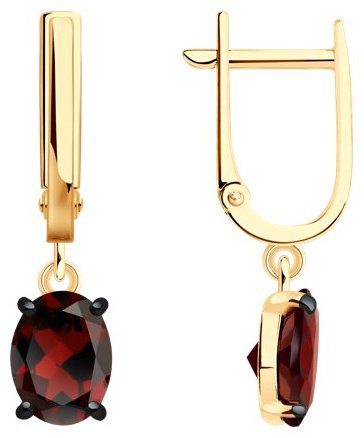 Серьги SOKOLOV 92023167 вес 2.58 г серебро, гранат купить,27700