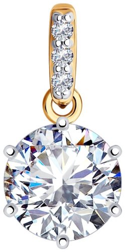 Подвеска SOKOLOV 89030022 вес 1.29 г серебро, фианит Swarovski купить,17047