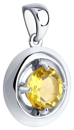 Подвеска Diamant 94-330-00782-3 вес 1.84 г серебро, цитрин купить,NaN
