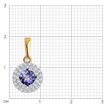 Подвеска SOKOLOV 6034054 вес 1.25 г золото, бриллиант купить,421600