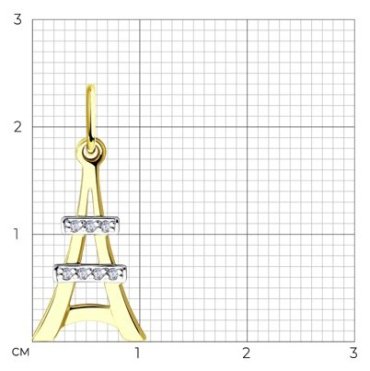 Подвеска Diamant 53-130-00626-1 вес 0.65 г золото, фианит купить,69899