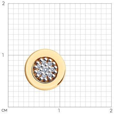 Подвеска SOKOLOV 035827 вес 0.83 г золото, фианит купить,68097