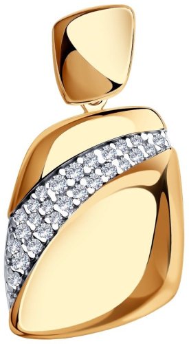 Подвеска Diamant 93-130-00676-1 вес 2.6 г серебро, фианит