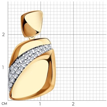 Подвеска Diamant 93-130-00676-1 вес 2.6 г серебро, фианит купить,24796