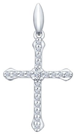 Подвеска SOKOLOV 94031379 вес 1.33 г серебро, фианит купить,12889