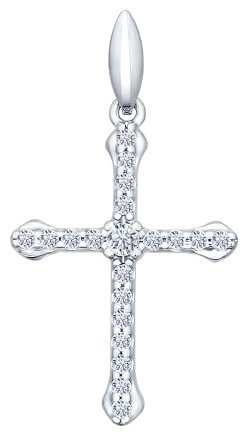 Подвеска SOKOLOV 94031379 вес 1.33 г серебро, фианит купить,12889