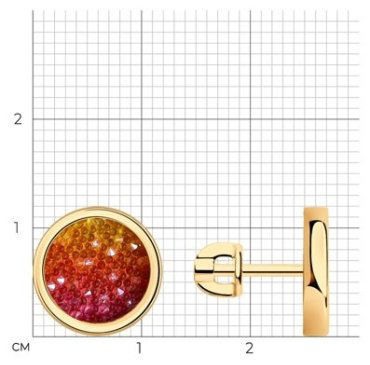Пусеты SOKOLOV 93022216 вес 3.2 г серебро, кристалл Swarovski купить,NaN