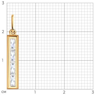 Подвеска SOKOLOV 036267 вес 0.84 г золото, фианит купить,83996