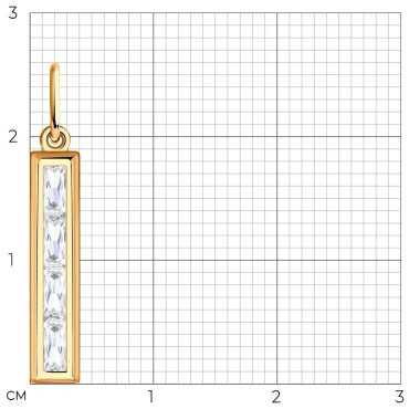 Подвеска SOKOLOV 036267 вес 0.84 г золото, фианит купить,83996