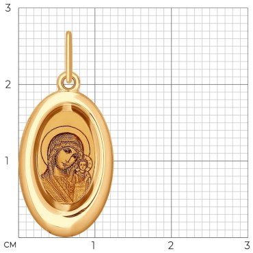 Подвеска SOKOLOV 104140 вес 0.75 г золото, эмаль купить,61096
