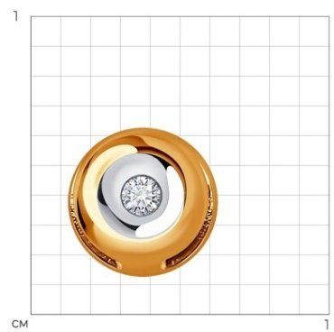 Подвеска Diamant 51-230-02053-1 вес 0.15 г золото, бриллиант купить,NaN