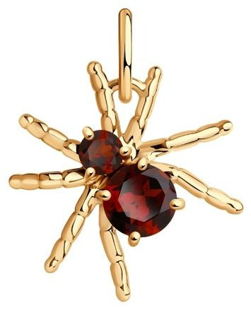 Подвеска Diamant 51-330-01432-1 вес 1.18 г золото, гранат купить,102676