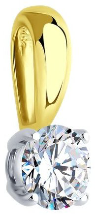 Подвеска Diamant 53-230-02369-1 вес 1.15 г золото, бриллиант купить,1537170
