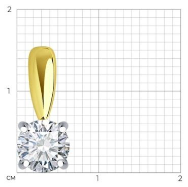 Подвеска Diamant 53-230-02369-1 вес 1.15 г золото, бриллиант купить,1537170