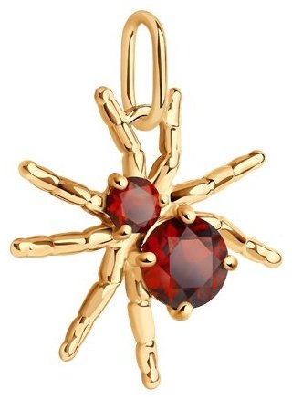 Подвеска Diamant 51-330-01432-1 вес 1.18 г золото, гранат купить,102676