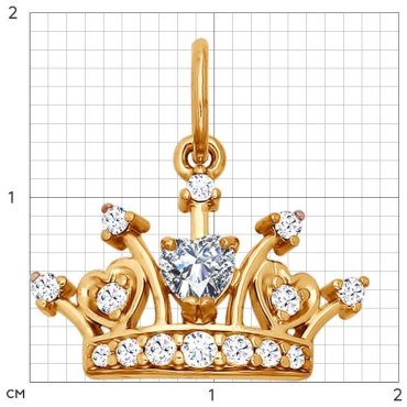 Подвеска SOKOLOV 93030198 вес 1.41 г серебро, фианит купить,13205