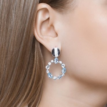 Серьги SOKOLOV 92022173 вес 8.02 г серебро, топаз купить,53063