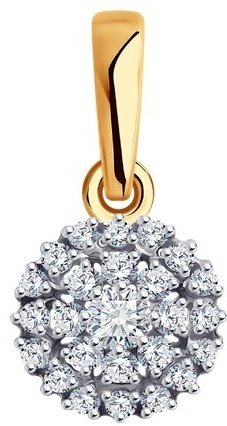 Подвеска Diamant 51-130-01945-1 вес 0.74 г золото, фианит купить,59954