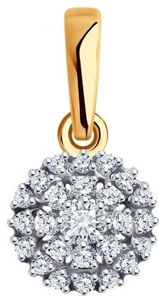 Подвеска Diamant 51-130-01945-1 вес 0.74 г золото, фианит купить,59954