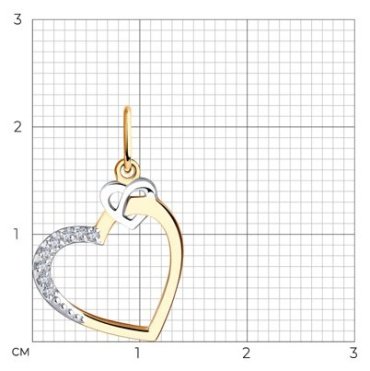 Подвеска Diamant 51-130-00871-1 вес 0.7 г золото, фианит купить,87756