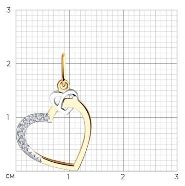 Подвеска Diamant 51-130-00871-1 вес 0.7 г золото, фианит купить,87756