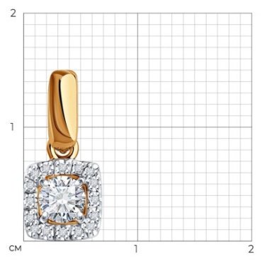 Подвеска Diamant 51-230-02466-1 вес 0.74 г золото, бриллиант купить,478577