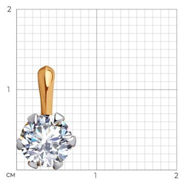 Подвеска Diamant 51-130-01816-1 вес 0.72 г золото, фианит купить,76784
