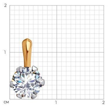 Подвеска Diamant 51-130-01816-1 вес 0.72 г золото, фианит купить,76784