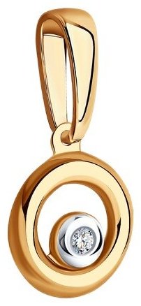 Подвеска Diamant 51-230-01539-1 вес 0.48 г золото, бриллиант купить,0