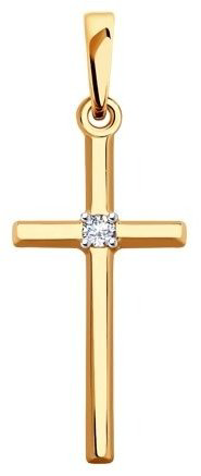 Подвеска Diamant 51-130-00411-1 вес 0.88 г золото, фианит купить,81249