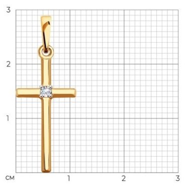 Подвеска Diamant 51-130-00411-1 вес 0.88 г золото, фианит купить,81249