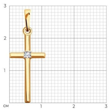 Подвеска Diamant 51-130-00411-1 вес 0.88 г золото, фианит купить,81249