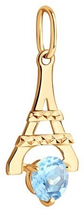 Подвеска Diamant 51-330-01349-1 вес 0.65 г золото, топаз купить,54019