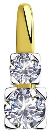 Подвеска Diamant 53-130-00302-1 вес 0.7 г золото, фианит
