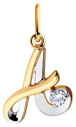 Подвеска Diamant 51-130-00554-1_s вес 0.85 г золото, фианит купить,97265