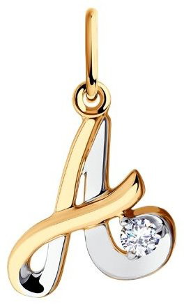 Подвеска Diamant 51-130-00554-1_s вес 0.85 г золото, фианит купить,97265