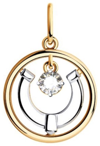 Подвеска Diamant 51-130-00739-1 вес 0.99 г золото, фианит купить,86221