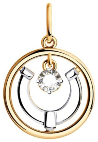 Подвеска Diamant 51-130-00739-1 вес 0.99 г золото, фианит купить,86221