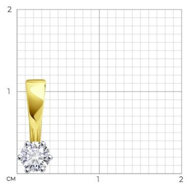 Подвеска Diamant 53-230-01780-1 вес 0.42 г золото, бриллиант купить,398777