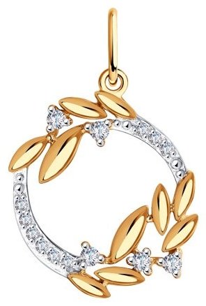 Подвеска Diamant 51-130-01249-1 вес 1.31 г золото, фианит купить,137105