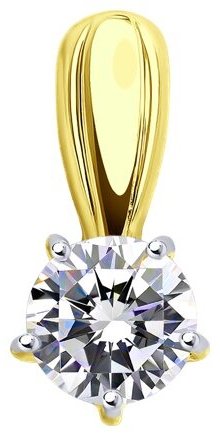 Подвеска Diamant 53-130-00099-1_s вес 0.82 г золото, фианит купить,76877