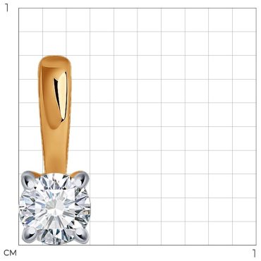Подвеска SOKOLOV Diamonds 1030899 вес 0.2 г золото, бриллиант купить,233861