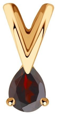 Подвеска Diamant 51-330-01312-2 вес 0.25 г золото, гранат купить,27070